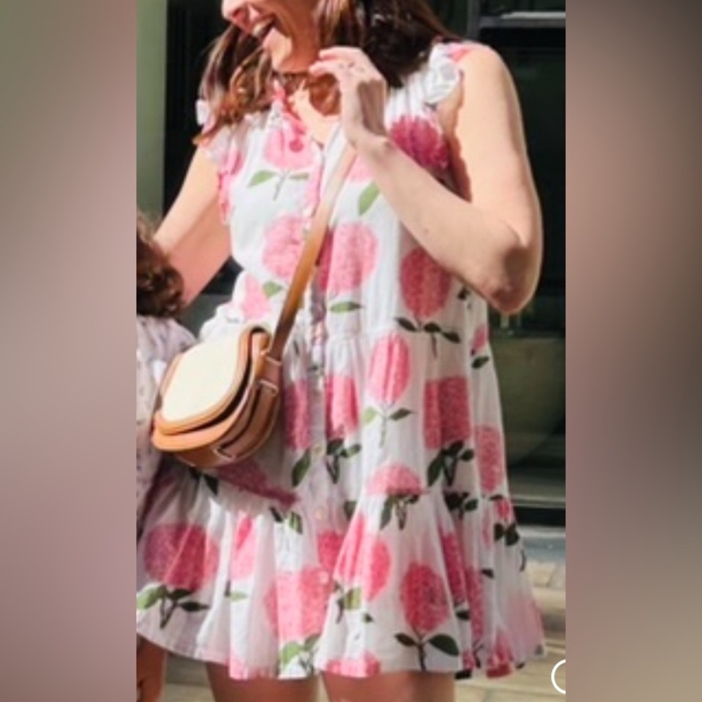 Pink Chicken Pink and White Floral Dress